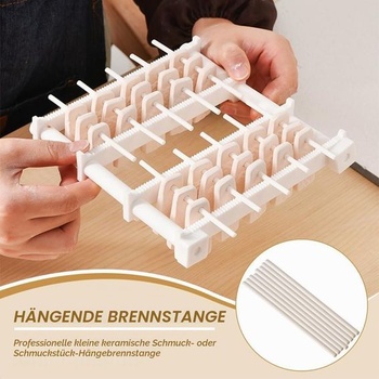 Súprava 8 závesných vypaľovacích tyčí z keramických šperkov BENECREAT, 10x0,3cm závesná vypaľovacia tyč