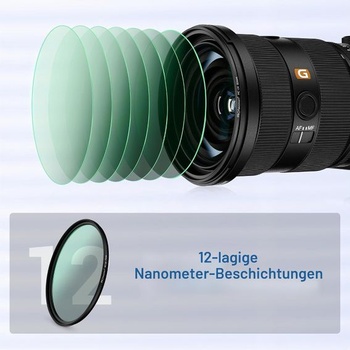 PROfezzion Slim UV filter 55mm ochranný filter pre Nikon D3500 D3400 D5600 so sadovým objektívom AF-P
