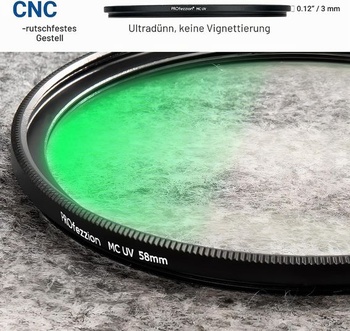 PROfezzion Slim UV filter 55mm ochranný filter pre Nikon D3500 D3400 D5600 so sadovým objektívom AF-P