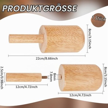 BENECREAT 220x80mm formy na keramiku, BurlyWood drevené hrnčiarske nástroje s rukoväťou, sada