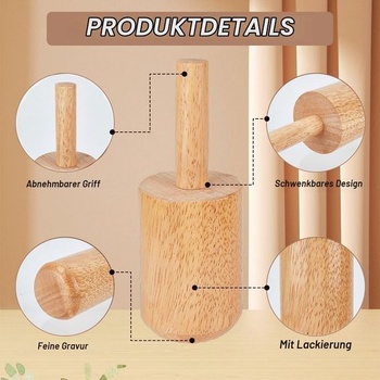 BENECREAT 220x80mm formy na keramiku, BurlyWood drevené hrnčiarske nástroje s rukoväťou, sada