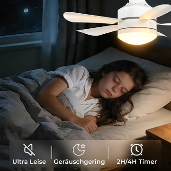 Stropný ventilátor JVURICE s LED osvetlením