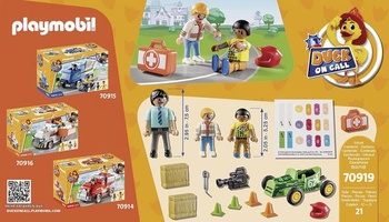 PLAYMOBIL Duck ON Call 70919 Akčný lekár pre prípad núdze: Pomôžte pretekárovi!, Hračka pre deti od