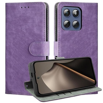 Kožený kryt na telefón pre Motorola Edge 70 Fusion, peňaženka s RFID ochranou, magnetické ochranné