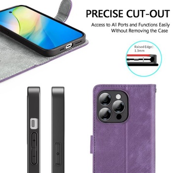 Kožený kryt na telefón pre Motorola Edge 70 Fusion, peňaženka s RFID ochranou, magnetické ochranné