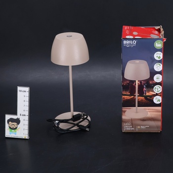 BRILONER - Mini LED stolná lampa bezdrôtovej IP44 s dotykom, plynule stmievateľné, batérie a zdroj