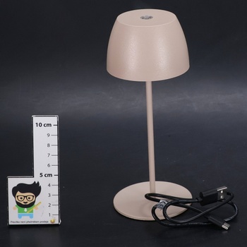 BRILONER - Mini LED stolná lampa bezdrôtovej IP44 s dotykom, plynule stmievateľné, batérie a zdroj
