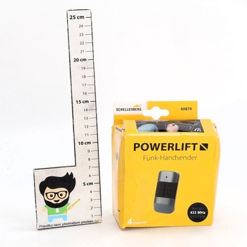 Schellenberg Powerlift 4-kanálový rádiový diaľkový ovládač pre otvárače garáží a brán, rádiová