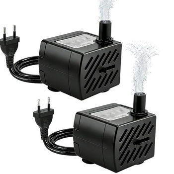 2 x 3W mini ponorné čerpadlá 180 l/h, akvarijné čerpadlá, tiché fontánové čerpadlá s nastaviteľným
