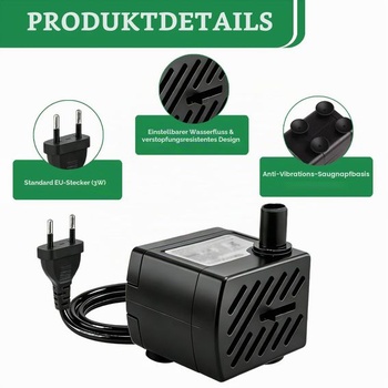 2 x 3W mini ponorné čerpadlá 180 l/h, akvarijné čerpadlá, tiché fontánové čerpadlá s nastaviteľným