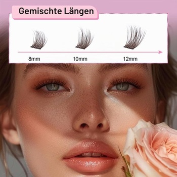 EMEDA tmavo hnedé jednotlivé zhlukové riasy D Curl 12mm DIY predĺženie rias priehľadný opasok prírodný