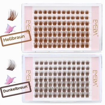 EMEDA tmavo hnedé jednotlivé zhlukové riasy D Curl 12mm DIY predĺženie rias priehľadný opasok prírodný