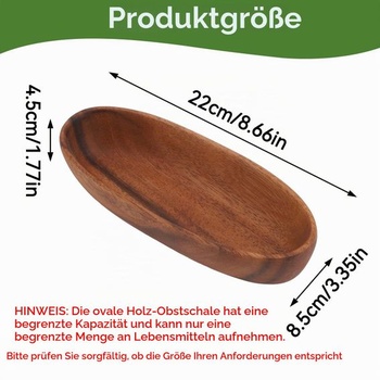 HERCHR Miska v tvare lodičky, dlhá drevená miska na ovocné desiaty v tvare lodičky, šalát,