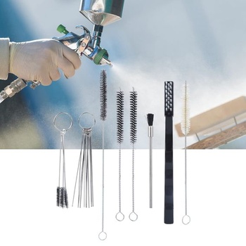 Sada na čištění stříkacích pistolí Walfront, 19 kusů, kompletní sada pro přenosné trysky airbrush,