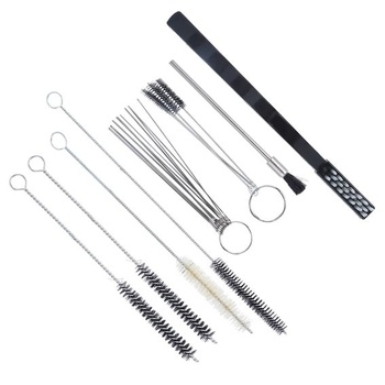 Sada na čištění stříkacích pistolí Walfront, 19 kusů, kompletní sada pro přenosné trysky airbrush,