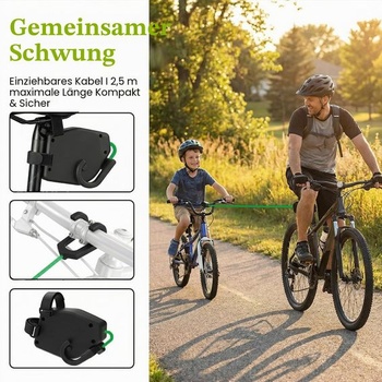 Ťažné lano pre bicykle pre deti - 2,5m elastické ťažné lano pre horské bicykle (MTB) a