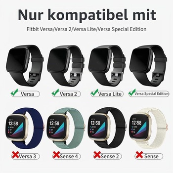 Pletený náramok Chinbersky kompatibilný s Fitbit Versa 4/Fitbit Versa 3/Fitbit Sense, s magnetickým
