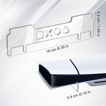 Horizontální stojan NQEUEPN pro konzoli PS5 Slim, průhledný akrylový podpůrný stojan pro