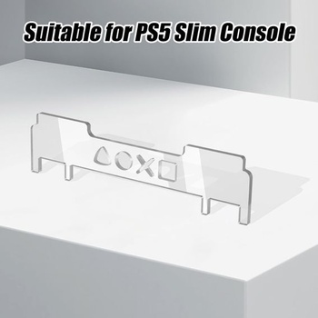 Horizontální stojan NQEUEPN pro konzoli PS5 Slim, průhledný akrylový podpůrný stojan pro