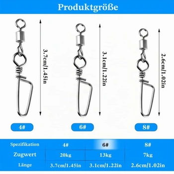 Rybárske karabínky, 25 kusov, vysoko pevné obratlíky, rybárske náčinie, otočné karabíny s valcovým