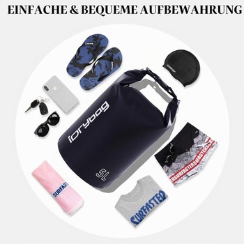 IDRYBAG Nepremokavé vaky na kajak, vodotesné, 2 l/5 l/10 l/15 l/20 l, malé, vodotesné, plávajúce