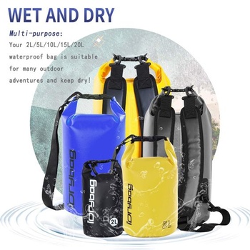IDRYBAG Nepremokavé vaky na kajak, vodotesné, 2 l/5 l/10 l/15 l/20 l, malé, vodotesné, plávajúce