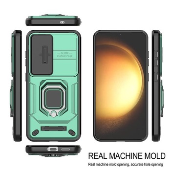 Puzdro pre Samsung Galaxy S25 s posuvným krytom fotoaparátu [Ochrana fotoaparátu] [Krúžkový