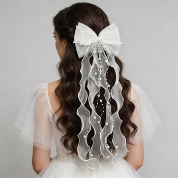 Vlasové doplnky pre prvé prijímanie, čelenka Lumen, svadobný závoj, kvetinový závoj, veniec do vlasov