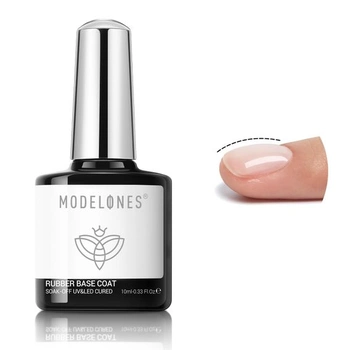 Modelones Rubber Base Gél 10ml Číry nanášací UV LED Rubber…