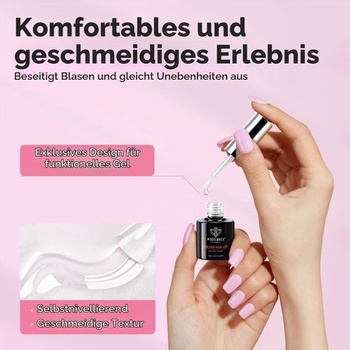 Modelones Builder Gel na gelové nehty, 8 v jednom Builder Gel, Zpevnění nehtů UV gel pro zpevnění