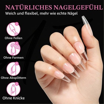 AZUREBEAUTY Tipy na nechty 600 kusov 15 veľkostí Tipy na nechty pre gélové nechty Mäkké gélové
