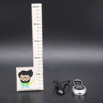 Dlouhý visací zámek eLinkSmart dlouhý třmen 45 mm s aplikací na otisk prstu odolný proti