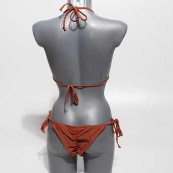 DOULAFASS Bikiny Damen Set Sexy Triangel String Bikiny Brazílsky štýl 2tlg Falten Tanga Bikiny
