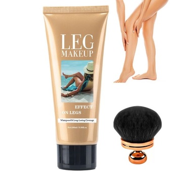 Vodeodolný make-up na nohy bez nutnosti prenášania s extra veľkým štetcom na telo, krytie tetovania na
