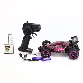 RC auto Tecnock s LED ružová