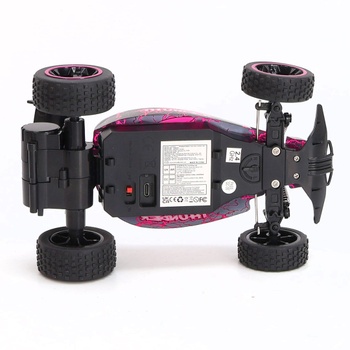 RC auto Tecnock s LED ružová