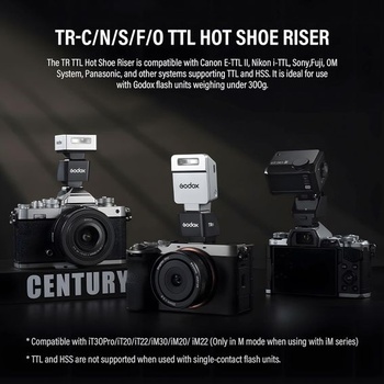 Godox TR-S TR S predlžovacie uchytenie pre TTL sánky blesku kompatibilné s Godox IM20 IM30 IT20-S