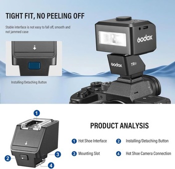Godox TR-S TR S predlžovacie uchytenie pre TTL sánky blesku kompatibilné s Godox IM20 IM30 IT20-S