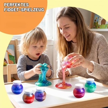 JOYIN 6dielna sada kúzelných tekutých slizov pre deti, senzorická hračka pre deti, kreatívna a