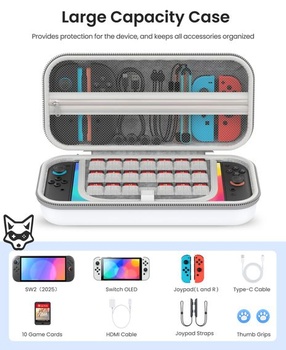 Púzdro HASACOOL Switch 2 pre Nintendo, púzdro Switch kompatibilné so Switch 2/Switch/OLED -