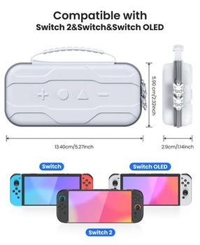 Púzdro HASACOOL Switch 2 pre Nintendo, púzdro Switch kompatibilné so Switch 2/Switch/OLED -