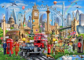 1000dílné puzzle pro dospělé, London Impressions, 70 x 50…