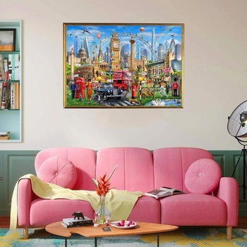 1000dielne puzzle pre dospelých, London Impressions, 70 x 50 cm. Vzdelávacie puzzle pre dospelých,