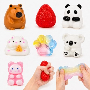 Sada mäkkých hračiek Squishy Fidget Toys s hračkami Capybara, mäkké pomaly stúpajúce senzorické
