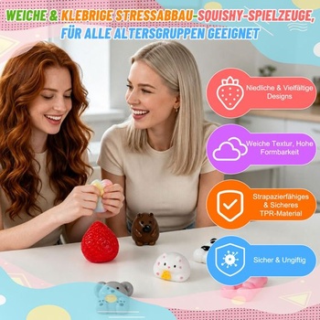 Sada mäkkých hračiek Squishy Fidget Toys s hračkami Capybara, mäkké pomaly stúpajúce senzorické