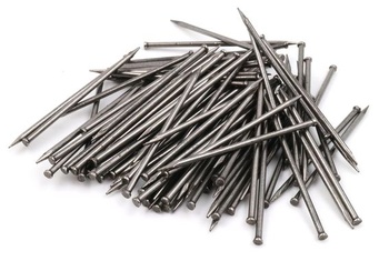 Design61 100x Oceľové kolíky Oceľové klince Kolíky do soklových líšt Klinec 1,5 x 40 mm Plochá
