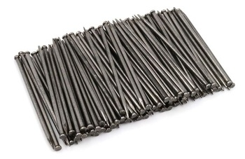 Design61 100x Oceľové kolíky Oceľové klince Kolíky do soklových líšt Klinec 1,5 x 40 mm Plochá