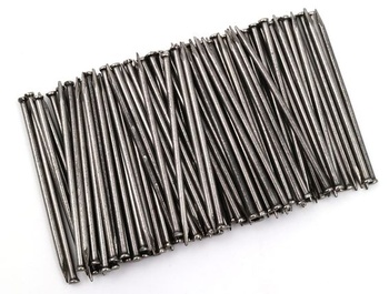 Design61 100x Oceľové kolíky Oceľové klince Kolíky do soklových líšt Klinec 1,5 x 40 mm Plochá