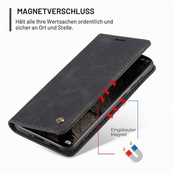 Puzdro na telefón pre Xiaomi Poco F7 Pro, prémiové kožené flipové puzdro s magnetickým zapínaním,