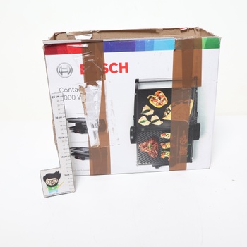 Elektrický stolní gril Bosch, kontaktní gril 3 v 1, individuální regulace teploty, odtok tuku,